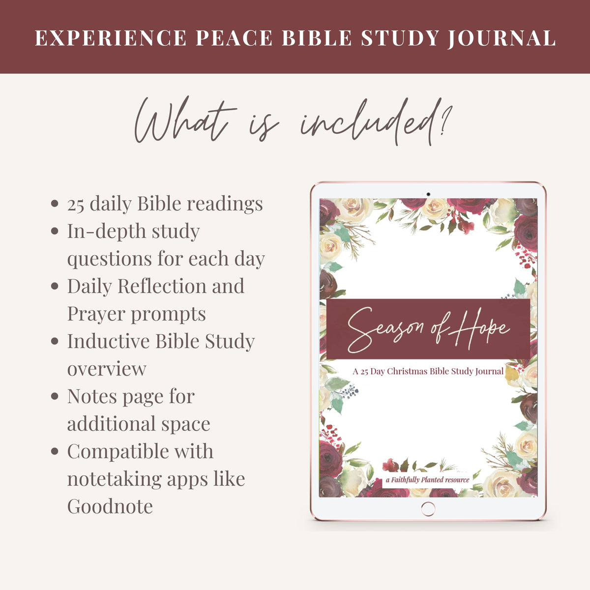 Season of Hope: 25 Day Christmas Bible Study Journal – Faithfully Planted