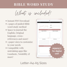 Load image into Gallery viewer, Bible Word Study Journal