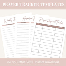 Load image into Gallery viewer, Prayer Tracker Journal Templates