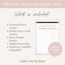 Load image into Gallery viewer, Prayer Tracker Journal Templates