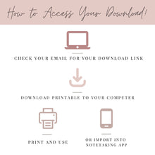 Load image into Gallery viewer, Sermon Notes Journal Template