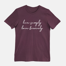 Load image into Gallery viewer, Live Simply Love Fiercely Tee