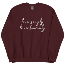 Load image into Gallery viewer, Live Simply Love Fiercely Sweatshirt
