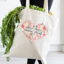 Load image into Gallery viewer, Your Love Never Fails Floral Tote