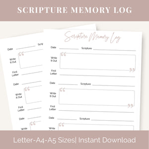 Scripture Memory Log