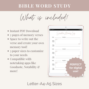 Scripture Memory Log