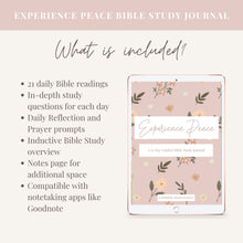 Load image into Gallery viewer, Experience Peace: A 21-Day Bible Study Journal