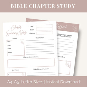 Printable Bible Chapter Summary | Instant Download – Faithfully Planted