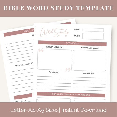 Bible Word Study Journal