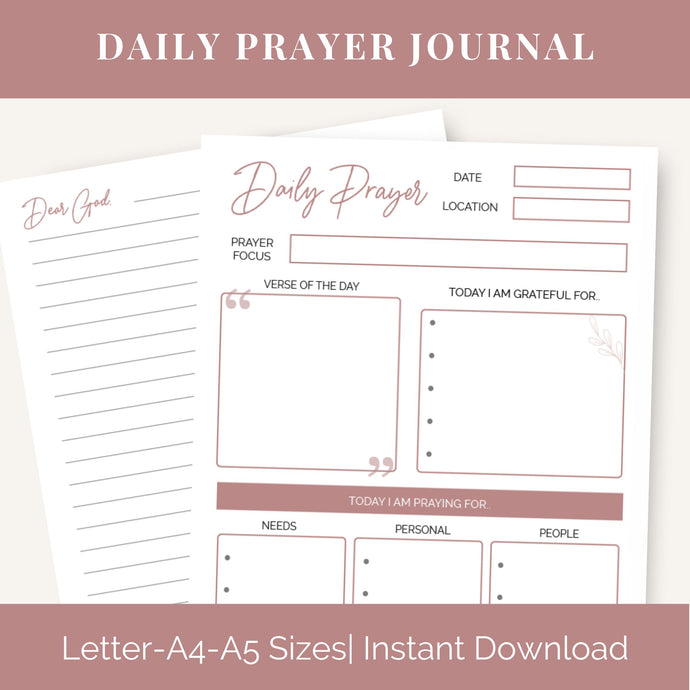 Daily Prayer Journal Template