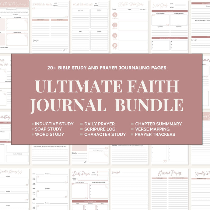 Ultimate Bible Study & Prayer Journal Bundle