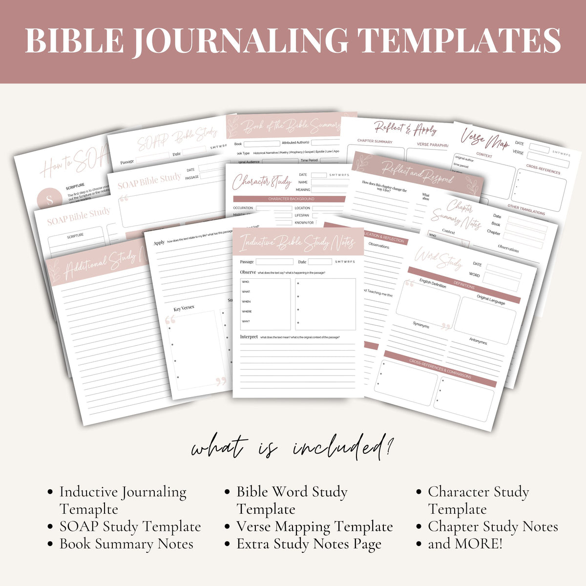 Bible Study & Prayer Journal Bundle | Instant Digital Download ...