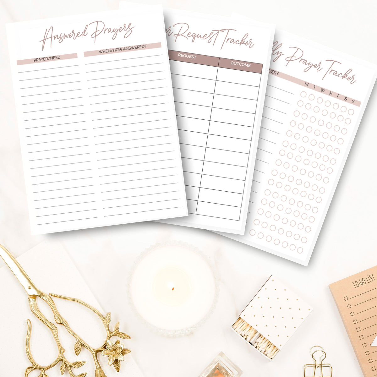 Prayer Tracker Journal Templates | Instant Download – Faithfully Planted