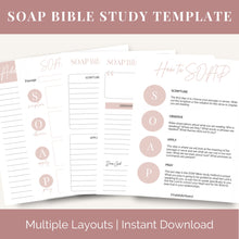 Load image into Gallery viewer, SOAP Bible Study Template