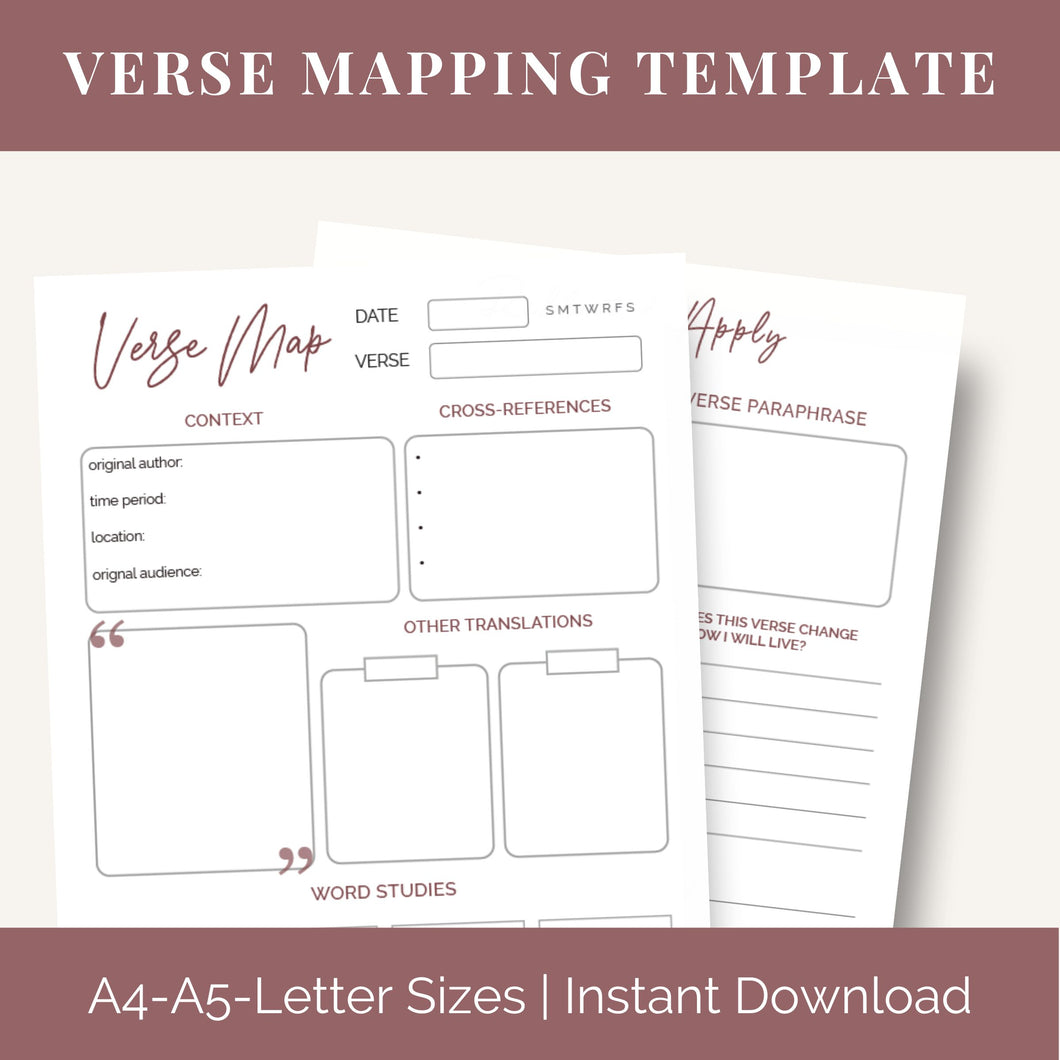 Verse Mapping Journal Template