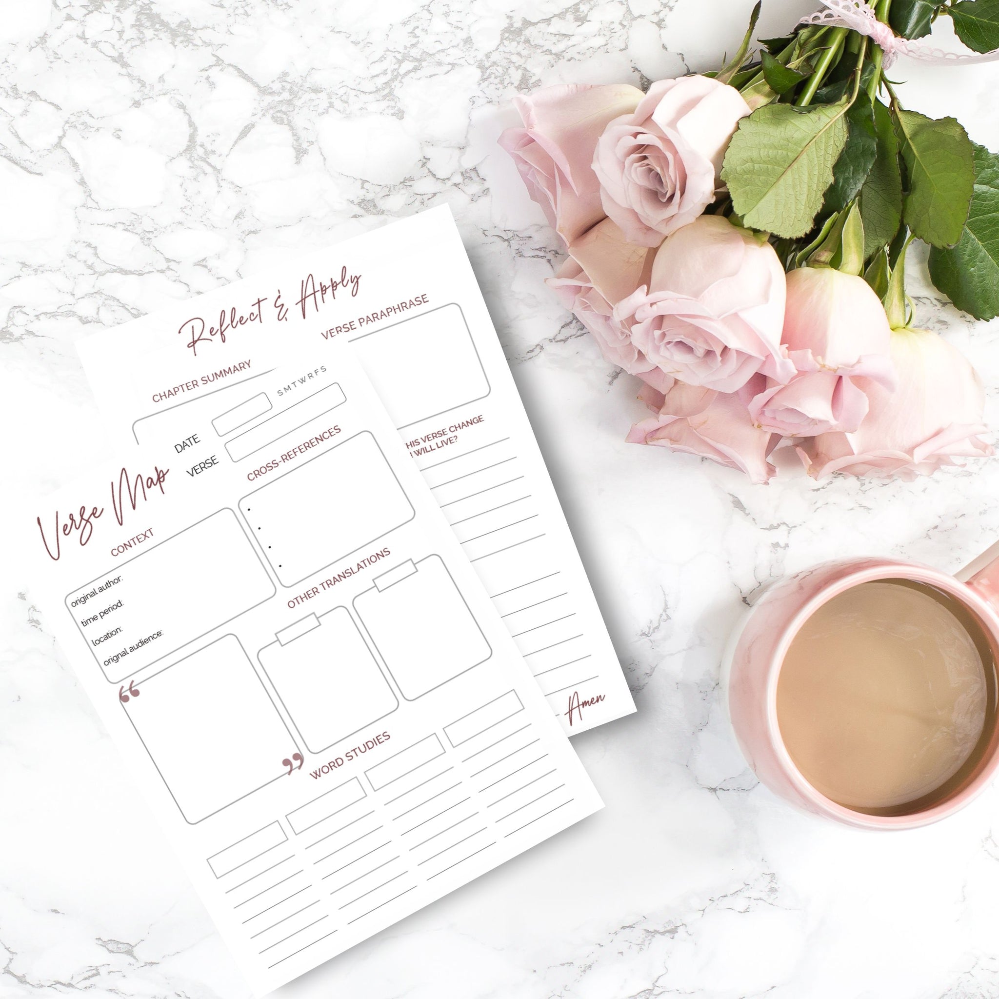 Verse Mapping Journal PDF | Instant Download – Faithfully Planted