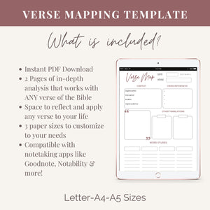 Verse Mapping Journal Template