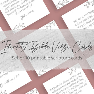 Identity Bible Verse Printable Cards