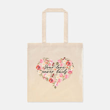 Load image into Gallery viewer, Your Love Never Fails Floral Tote